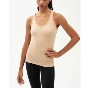 Splits59 Women's Nude Racerback Ashby Rib Tank Top Size L